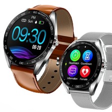 Waterproof Men Business Smart Watch Bluetooth Call SMS Reminder For Android iOS