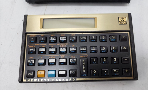 Vintage Hewlett Packard HP 12C Gold Financial Calculator Free S&H - Picture 2 of 6