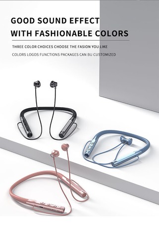 Neckband Wireless Bluetooth Headphones Mic Headset Stereo Earbuds Earphone - Photo 2 sur 15