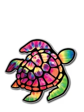 Sea Turtle Decal Sticker Vinyl 3M Car Truck Laptop Tie Dye Psychedelic window