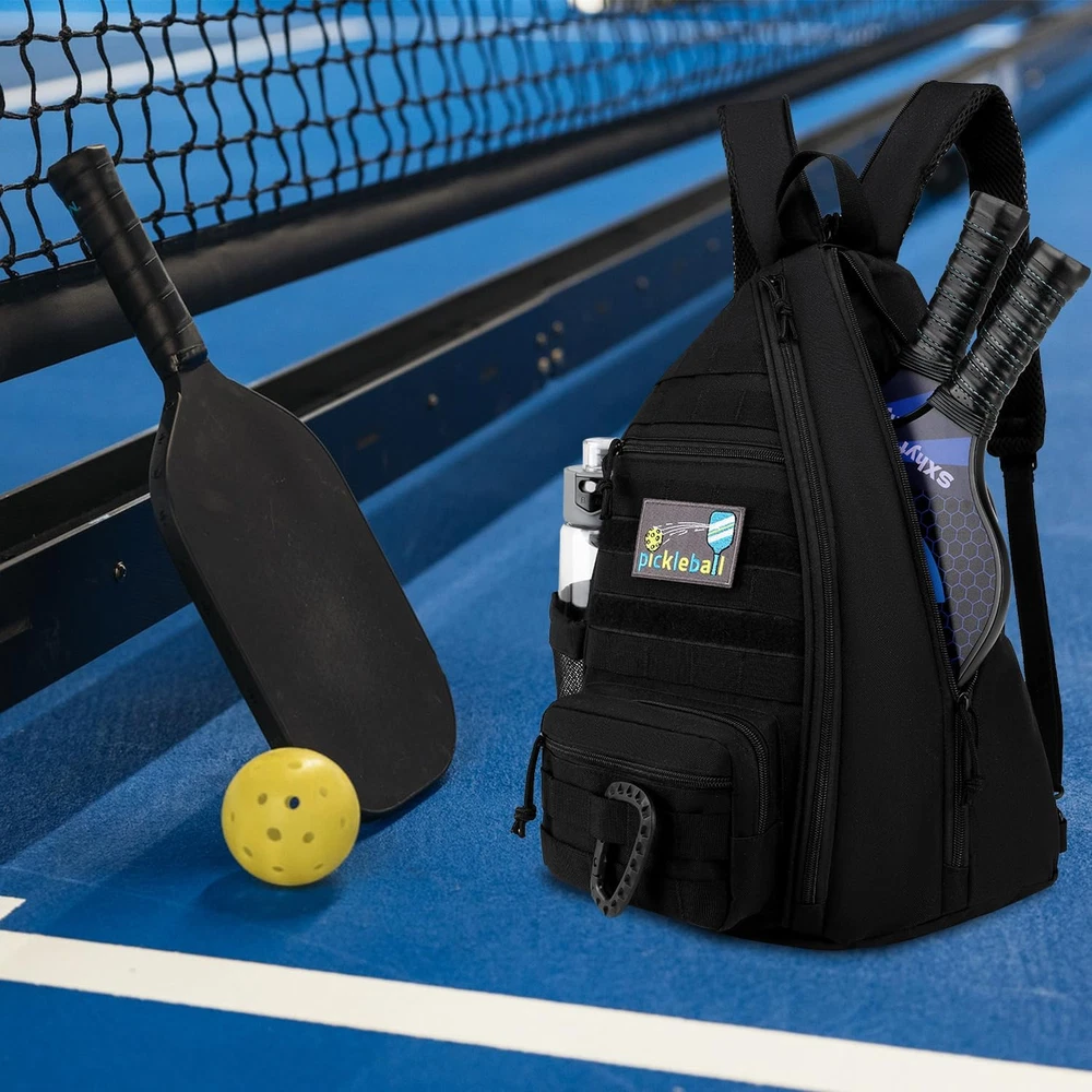 Tactical Adjustable Sling Pickleball Backpack for Women & Men