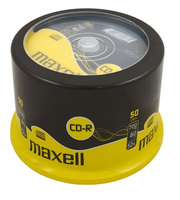 50 Maxell CD-R 700Mb 80Min 52x Spindel 50er