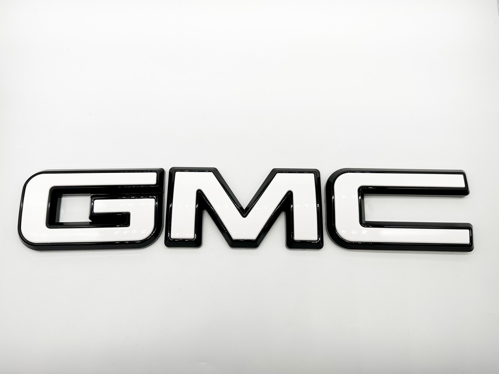 Front GMC White Black OVERLAY Emblem Badge Fit 2023 2024 GMC Canyon