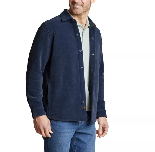 Copper & Oak Men's Shirt Jacket Stretch Fabric Side Pockets image 2