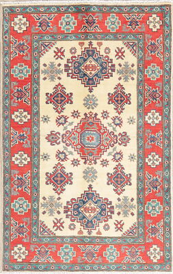 Artisan Kazak Pakistani Accent Rug Hand-Knotted Craftsmanship 3x5 ft