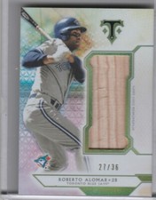2018 TOPPS TRIPLE THREADS #SJR-RA1 ROBERTO ALOMAR BAT BLUE JAYS HOF 27/36 3249