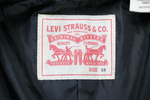 LEVI'S Jacket Women's XS Leather Asymmetrical Zip Notch Lightweight Black - Picture 13 of 24