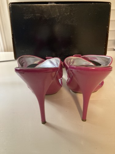 Colin Stuart 8.5 heels fuchsia color Manmade Patent Leather - Picture 2 of 5