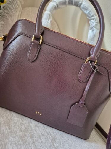 Ralph Lauren Borsa Porta Saffiano Borgogna "BNWT" - Foto 2 di 6