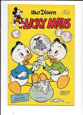 Mickey Mouse 1962 No.14 Ehapa Publisher Complete Z1-2