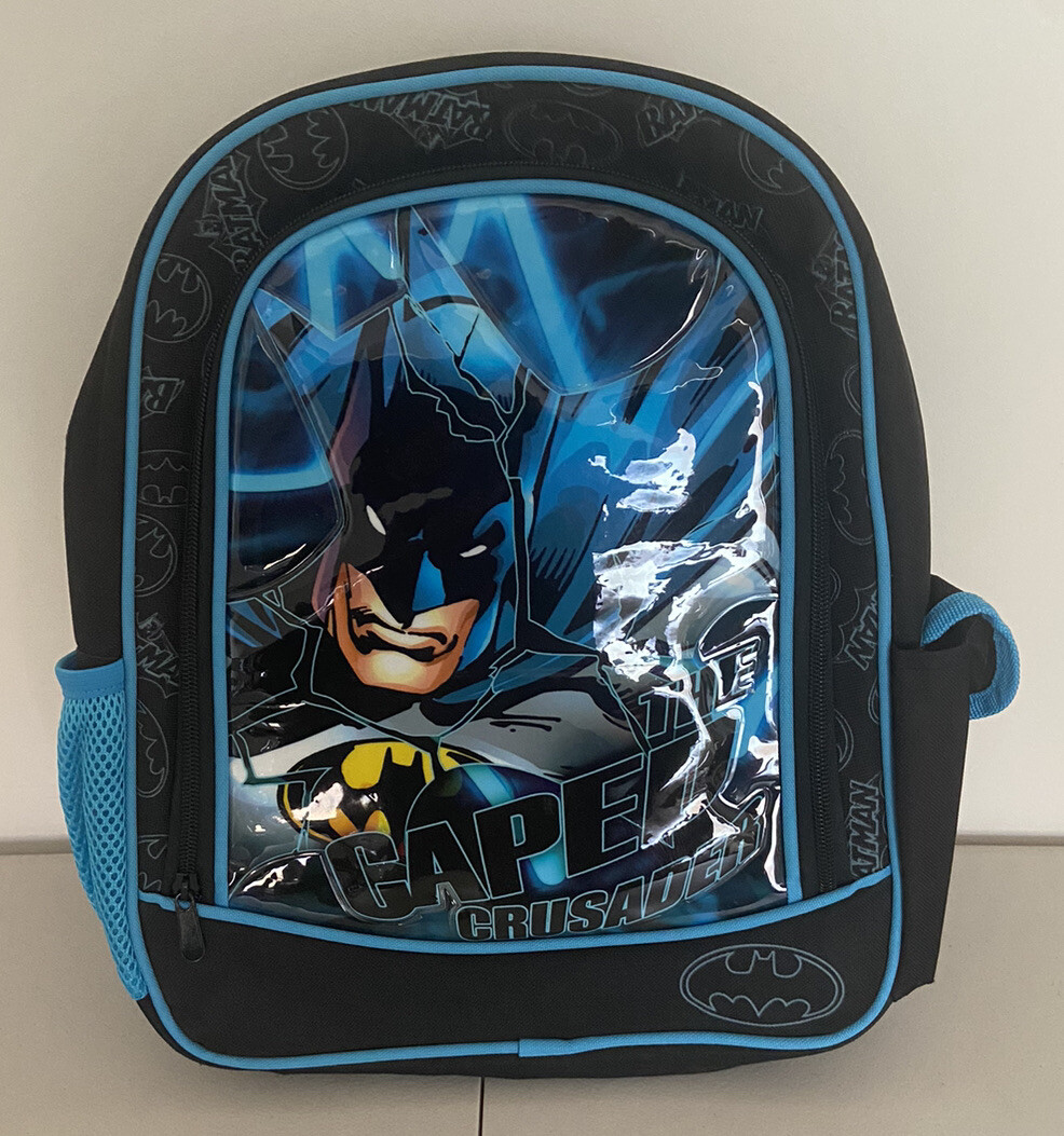 Batman Backpack The Caped Crusader Black Blue Warner Bros