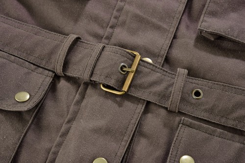 WARRIOR LADIES Classic Motorcycle Waxed Cotton CE Armour Breathable Biker Jacket - Picture 8 of 8