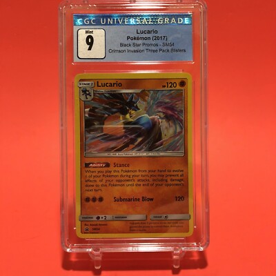 Pokemon Lucario CGC 9 SM54 Promo Crimson Invasion Holo Mint Rare