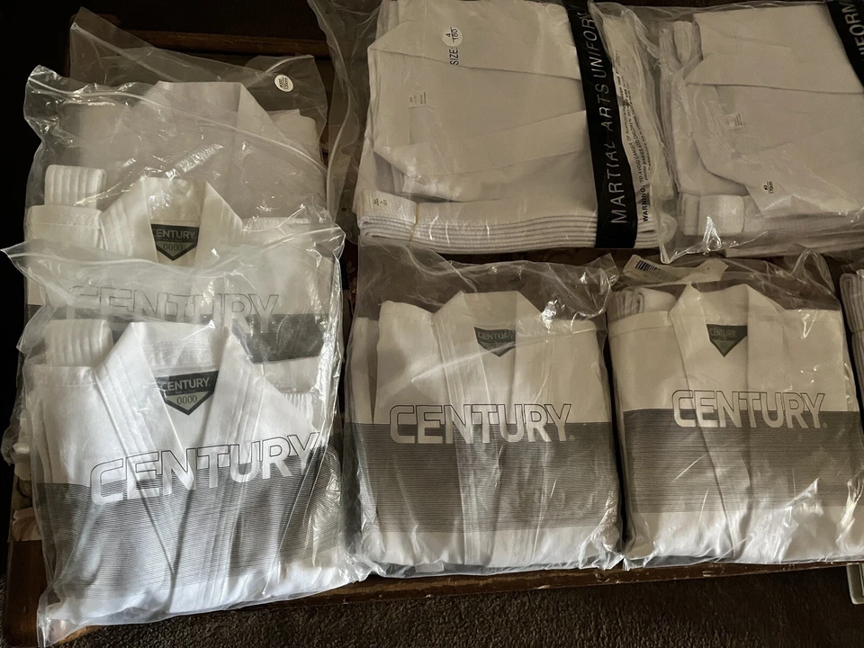 Century 7 oz. Middleweight Student Uniform Elastic Pant - White XS Size 0000 - Image 2 of 4