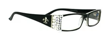 The French, Fleur De Lis, Bling Women Reading Glasses W Clear + AB European