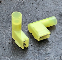 10X 6,35 Kabelschuhe Winkel 90° Abgewinkelt Isoliert 3-6Mm² FlachsteckhüLsen 6,3