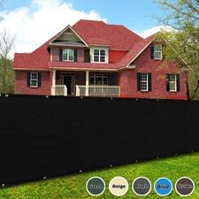 4' 5' 6' 8'x50' Fence Windscreen Privacy Screen Shade Cover Mesh Garden Grommets