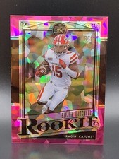 2021 Panini Legacy Red Cracked Ice Rookie Card #188  Elijah Mitchell 9/10
