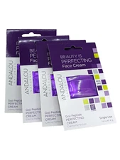 Lot of 4 Andalou Naturals Goji Peptide Perfecting Face Cream Single Use 0.14 oz