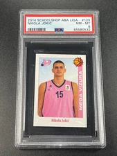 NIKOLA JOKIC 2014 SCHOOLSHOP ABA LIGA #129 MEGA VIZURA ROOKIE PSA 8 1ST CARD
