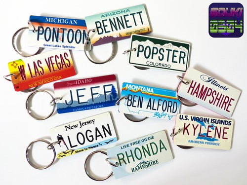 Personalized Milwaukee Brewers Plate Keychain Tag - Any Name - Engraved - MLB - Picture 4 of 7