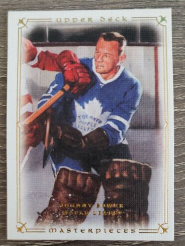 2008-09 Upper Deck Chefs-d'œuvre Johnny Bower carte de hockey #51 Toronto Maple Leafs - Photo 1 sur 2