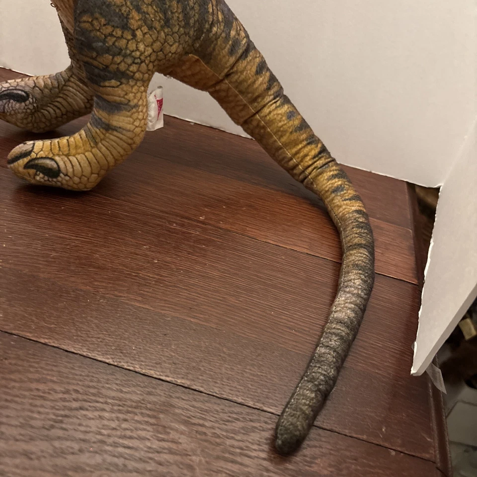 Парк Юрского периода Дакин 32 дюйма плюшевая мягкая игрушка велоцираптор хищник винтажный 1992 - Изображение 4 из 4