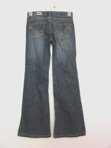 New Basic Editions Girls Blue Flare Leg Jeans Size 8 Adjustable Waist NWT!!! - Picture 2 of 2
