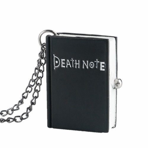 Orologio da Tasca Vintage Death Note Shape Quadrante Quadrante Quadrato Nero Quarzo per Uomo Bambini - Foto 4 di 12
