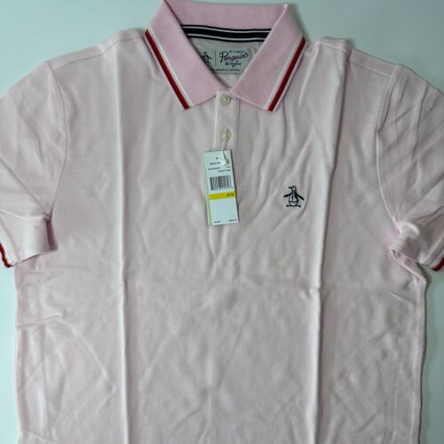 Nuevo Original Penguin XL M Rosa Polo Americano Ropa Deportiva Informal Ultra Moda - Imagen 3 de 8