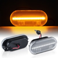 Seitenblinker LED Mit E-Zulassung 2X Klarglas Kompatibel Mit Amarok, Polo, Shara