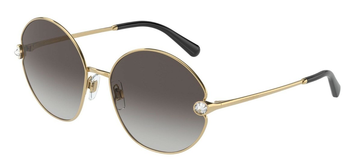 Dolce & Gabbana DG 2282B Gold/Grey Shaded (02/8G) Sunglasses