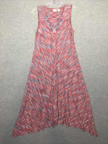 Westbound Small Jersey Maxi Dress Aztec Red Blue … - image 1