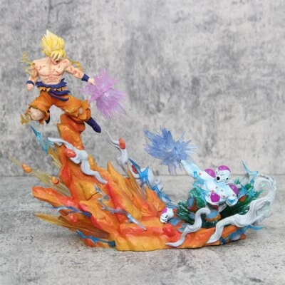 Dragon Ball Z Goku vs Frieza beleuchtete Figur Anime Geschenk Dekoration 25 cm