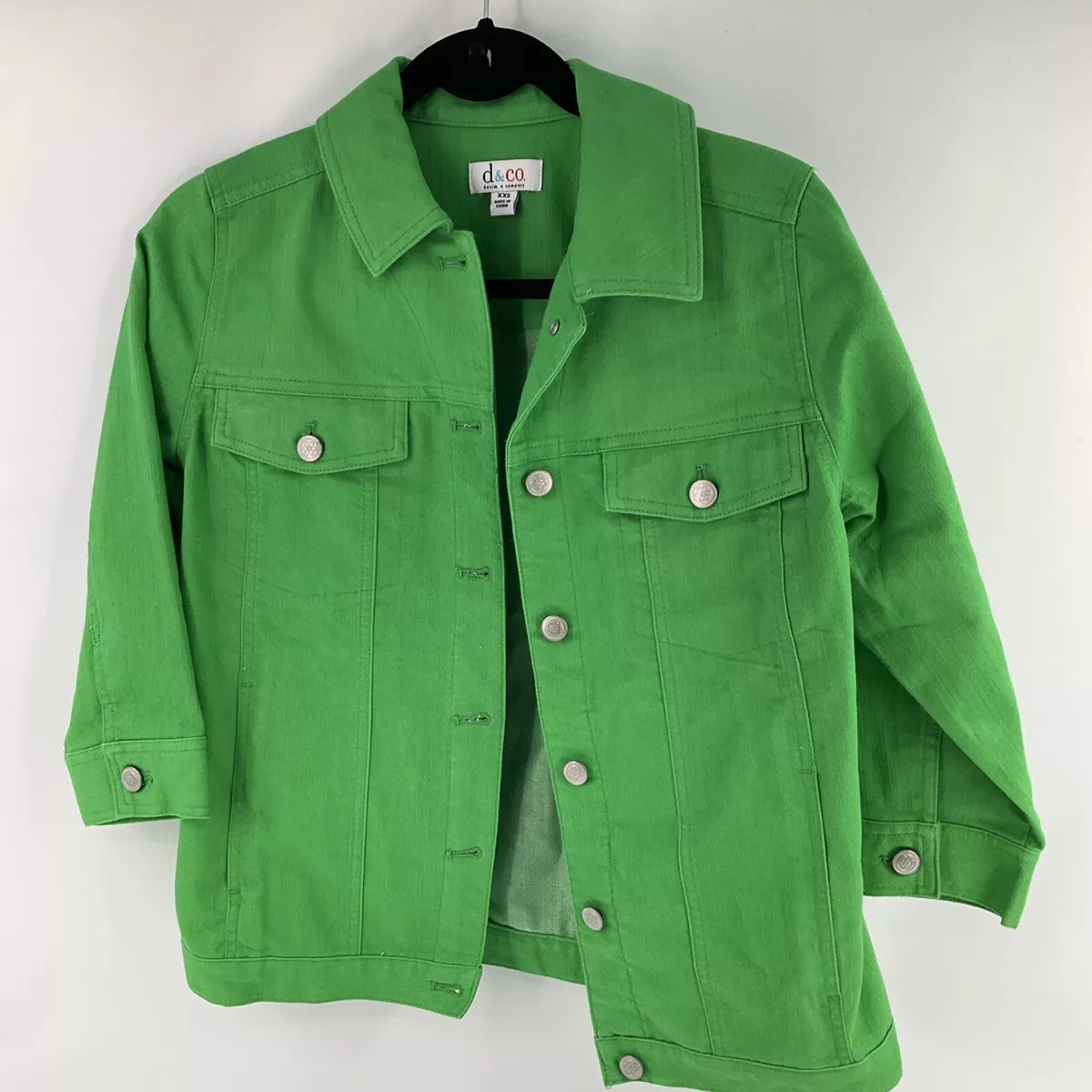 Green denim cheap jacket