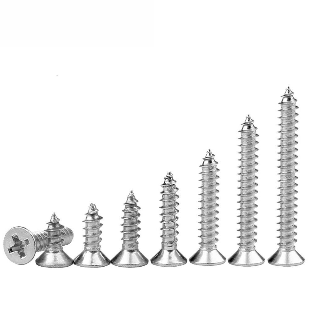 4 304 Stainless Steel Phillips Flat Countersunk Head Tapping Screws