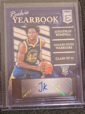 Jonathan Kuminga 2021-22 Donruss Elite Rookie Yearbook Auto Golden State