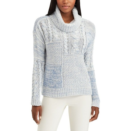 Patchwork Cowl-Neck Sweater 