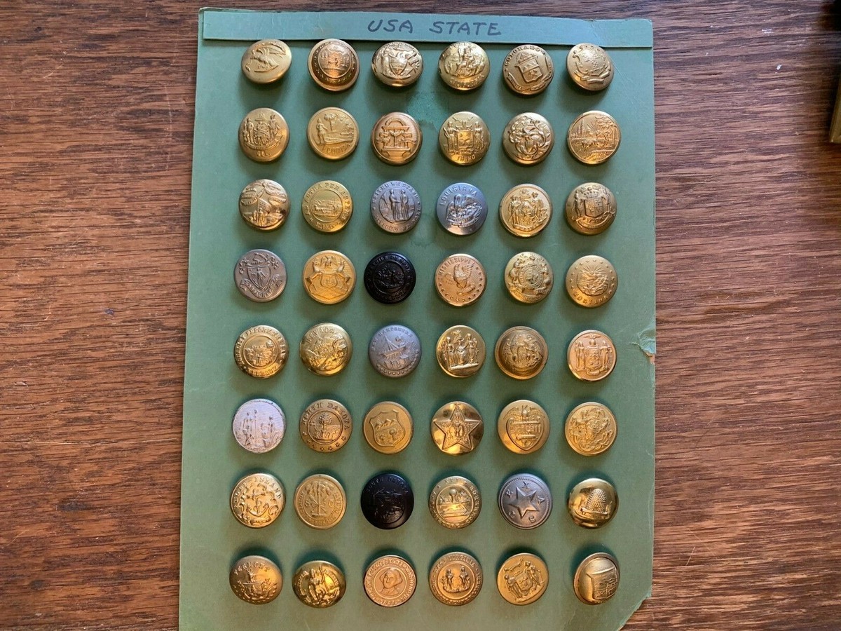 US State Seal Buttons Collection | eBay