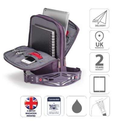10,1'' iPad Netbook Laptoptasche mit rutschfestem Taschengurt Lila IS0121