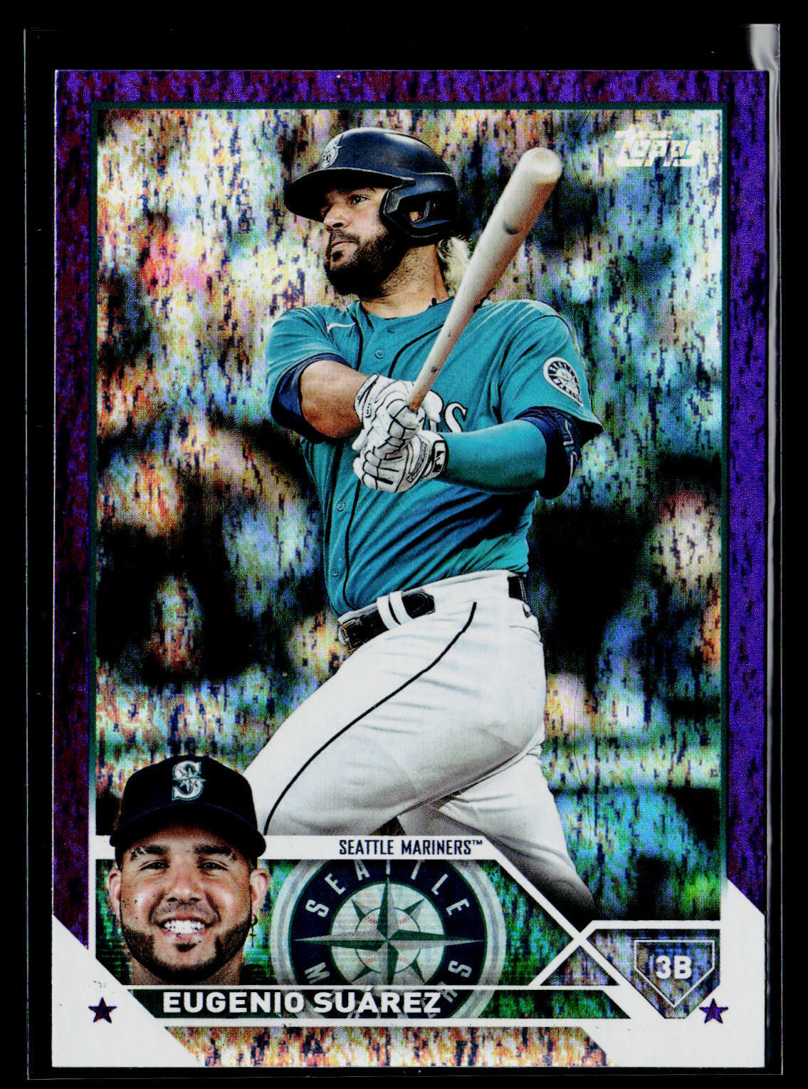 Eugenio Suárez 2023 Topps Purple Foilboard #436 SN Seattle Mariners