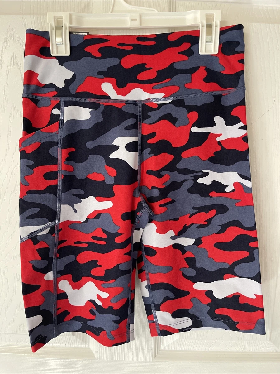 Red camo 2025 biker shorts