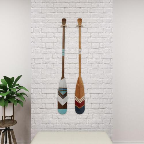 2er Set Bunte Ruder Kanu Paddel Wandkunst Skulptur See Dekor - Bild 7 von 12