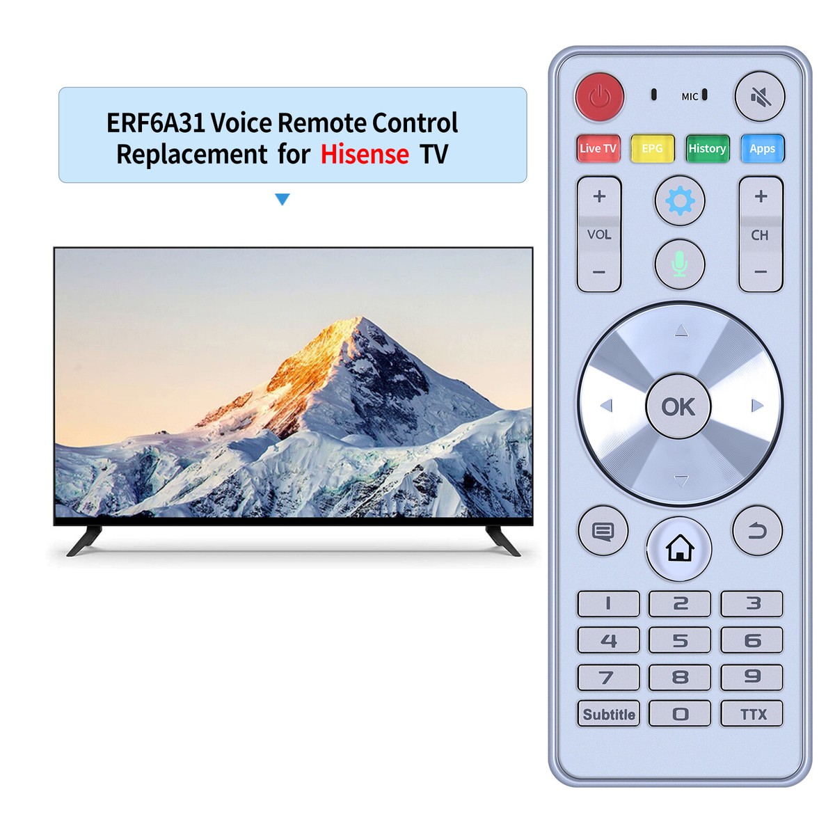 新しいen-33926?a en33926?a交換リモートフィットfor Hisense en-33925?a 32?K366?W 40?K366wb 32?K20dw 32?K20?W 40h5?50?K610gwn 55?K610gwn x Amazon.com: Replacement Remote Control EN-33926A for Hisense-Smart