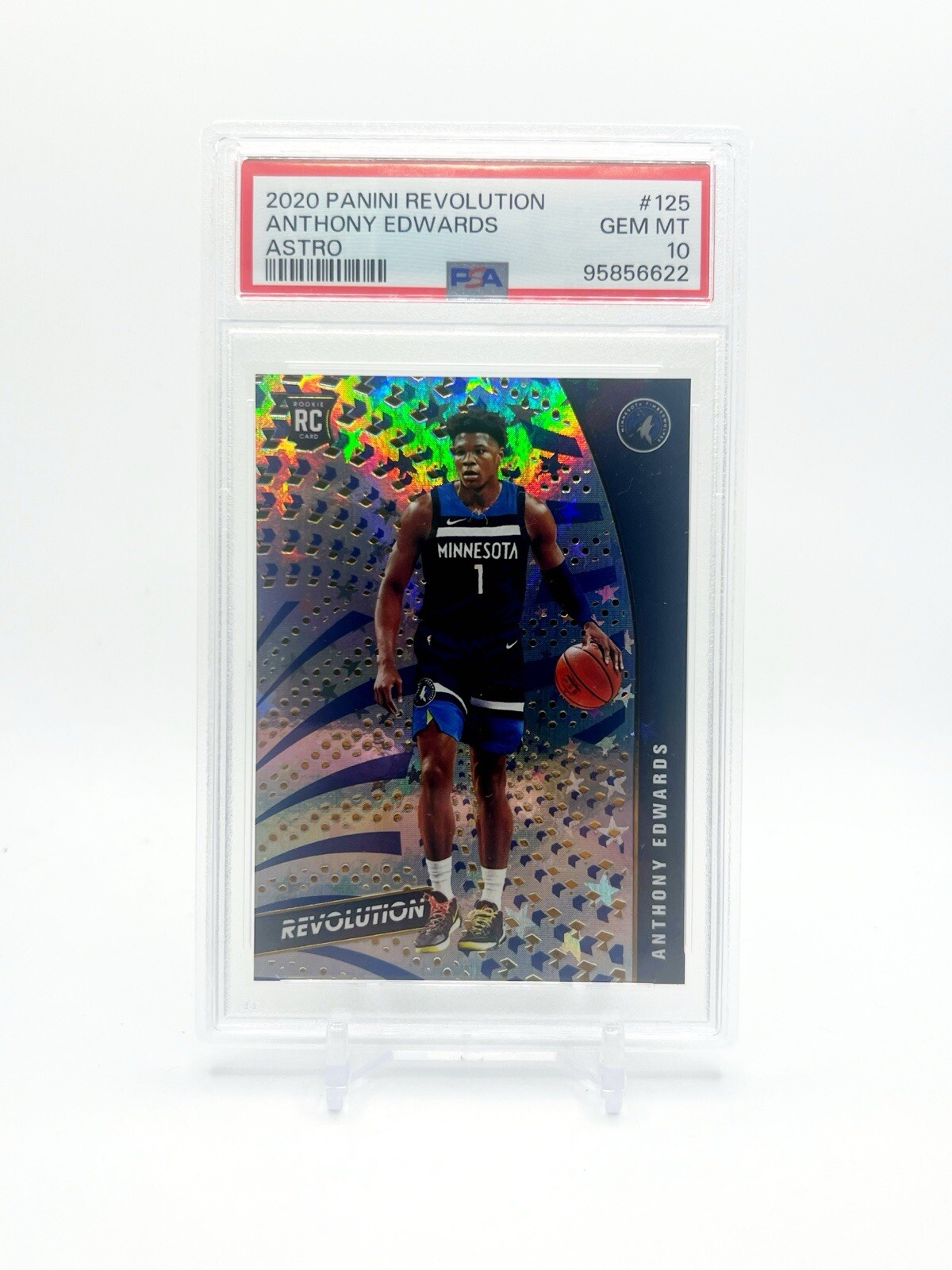 2020-21 Revolution Anthony Edwards Astro Rookie Card RC #125 PSA 10 GEM MINT
