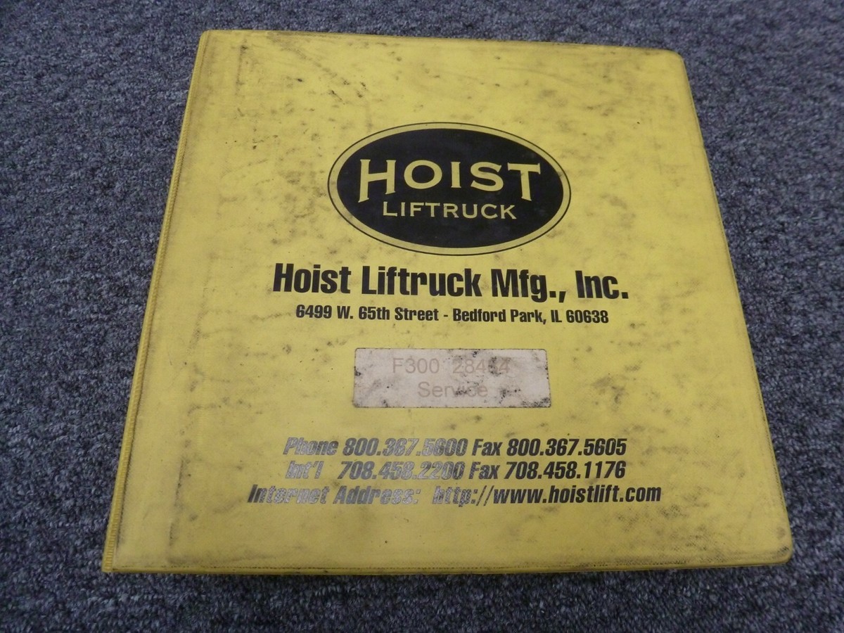 Hoist Liftruck F300 Forklift Lift Truck Shop Service Repair