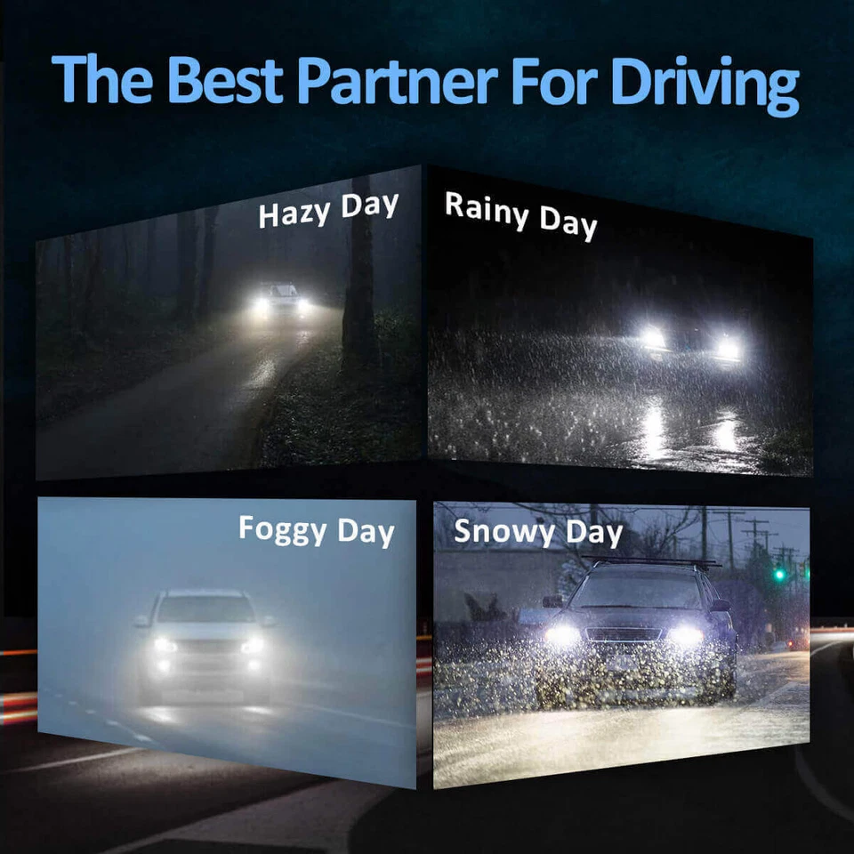 Lasfit 9006 LED Headlights Bulbs Low Beam 6000K White Bright Replace Halogen 2x - Image 4 of 4