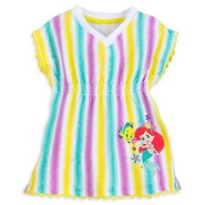 GIRLS SIZE 18-24 MONTHS ARIEL SWIMSUIT COVER-UP DISNEY STORE NWT