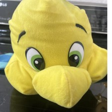 Vintage MATTEL Jumbo Disney PLUSH Fish LITTLE MERMAID FLOUNDER Stuffed