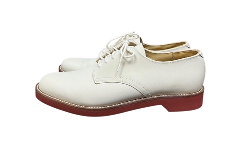 Churchill for Church's Shoes Mens 9.5 M Off White Suede Leather Plain Toe Derby - Picture 6 of 15